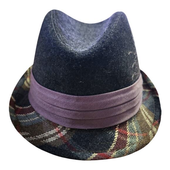 Goorin Bros. Fedora Gray Wool Blend Embroidered Plaid Hat - Picture 2 of 8